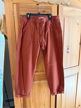 Women's rust color Drawstring Casual Pants